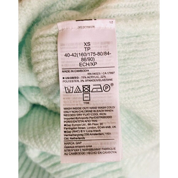 Gap Women's Long Sleeve Pullover Sweater Size XS Light Green Soft NWT - Picture 7 of 7